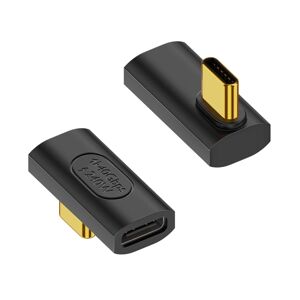 Shoppo Marte 40Gbps 240W USB-C / Type-C Female to USB-C / Type-C Male Middle Bend Adapter(Black)