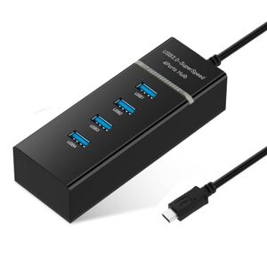 Shoppo Marte 30cm USB-C / Type-C 3.1 Male to 4-Port USB 3.0 Adapter Hub, For Galaxy S8 & S8 + / LG G6 / Huawei P10 & P10 Plus / Xiaomi Mi 6 & Max 2 and other Smart