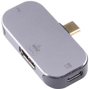 Shoppo Marte 3 in 1 USB-C / Type-C Male to Dual USB-C / Type-C + 4K 60Hz HDMI Female Adapter