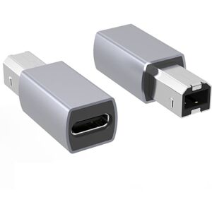 2pcs JUNSUNMAY USB Type-C Female to Male USB 2.0 Type-B Adapter Converter Connector for Printers Scanner Electric Piano