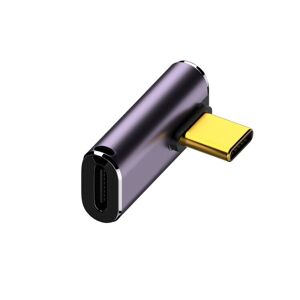 Shoppo Marte 240W USB-C/Type-C Female to USB-C/Type-C Male 40Gbps Medium Bend Adapter with Light