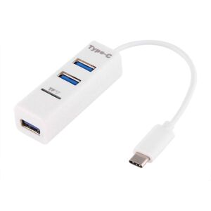 Shoppo Marte 2 in 1 USB-C / Type-C 3.1 to USB 2.0 COMBO 3 Ports HUB + TF Card Reader(White)