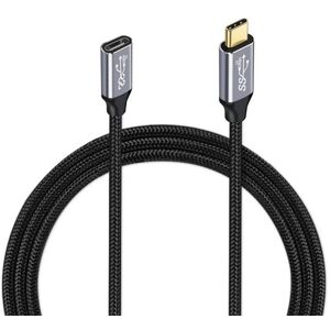 NÖRDIC 1,5 m USB3.2 SuperSpeed ​​​​USB 5 Gbps USB-C til C forlængerkabel med strømforsyning 60W og 4K60Hz video