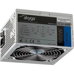 Akyga Basic AK-B1-500E strømforsyning (500 W; Passiv; 120 mm)