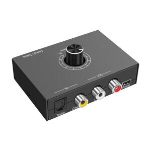 NÖRDIC Digital til Analog lydkonverter, Toslink og Coaxial til RCA L/R og hovedtelefoner med volumenkontrol metal DAC D/A konverter konverter