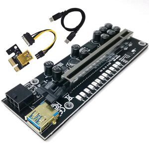 PCI-E Riser 011 Pro Plus Gold USB 3.0 1X til 16X 6PIN, 60cm kabel