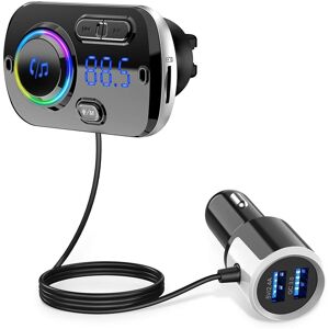 INF Trådløs FM-sender til bilen Bluetooth-adapter QC3 biloplader