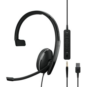 EPOS Sennheiser Adapt 135T USB II - ADAPT 100 Series headset on-ear kablet USB 3,5 mm stik sort Certificeret til Microsoft Teams Optimeret til UC