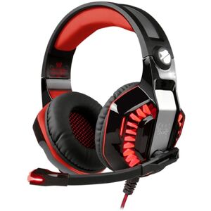 Kotion Each KOTION EVERY G2000 Stereo Bass Gaming Headset med mikrofon og LED-lys, PS4, smartphone, tablet, computer, bærbar computer (rød)