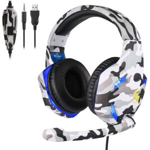 kayashopping 3,5 mm camouflage gaming headset (hvid)