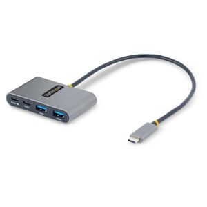 StarTech.com 4-Port Usb-C Hub med 100 W strømforsyning Pass-Through - 2X Usb-A + 2X Usb-C - Usb 3.0 5 Gbps - 1Ft (30 cm) langt kabel - Bærbar USB Type
