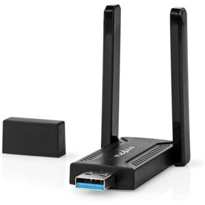 Nedis Netværk dongle   Wi-Fi   AC1200   2.4/5 GHz (Dual Band)   USB3.0   Wi-Fi-hastighed total: 1200 Mbps   Windows 10 / Windows 11 / Windows 8