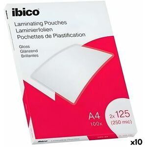 Lamineringsark av plast Ibico A4 0,25 mm Glans (10 antal)