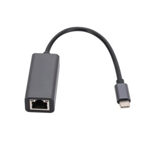 Delivast USB-C til Ethernet-adapter - 100 Mbps sort