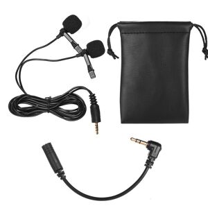 MTK Dual-head Lavalier Lapel Omnidirectional Clip-on Microphone Mic
