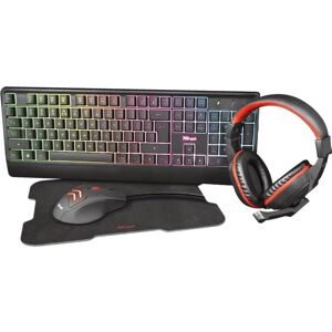 Trust Ziva 4-in-1 Gaming Bundle. Gaming tastatur, mus, headset og musemåtte.