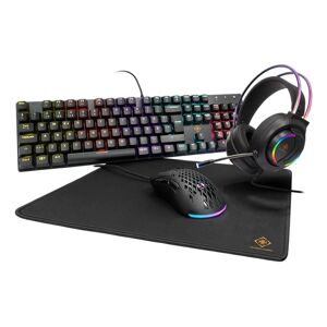 Deltaco GAMING Mechanical RGB 4-in-1 Gaming kit, Red switches, black