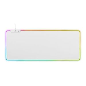 Deltaco WHITE LINE WMP90 RGB mousepad, 900x360x4mm, 13 LED modes, white