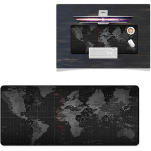 YINDIAO Large Rubber Mouse Pad Anti-skid Gaming Office Desk Pad Keyboard Mat, Size: 800x300mm (World Map)