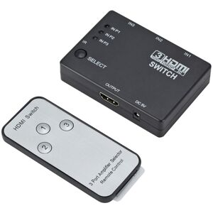 Shoppo Marte Full HD 1080P 3D HDMI 3x1 Switch with IR Remote Control