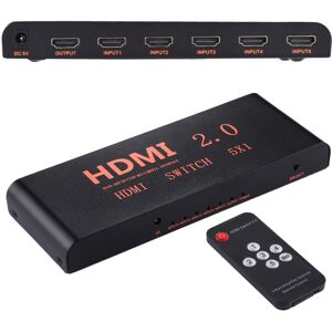 Shoppo Marte 5X1 4K/60Hz HDMI 2.0 Switch with Remote Control, EU Plug