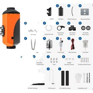 SupplySwap Bil Air Dieselvarmer, 12V, LCD-kontakt Fjernbetjening
