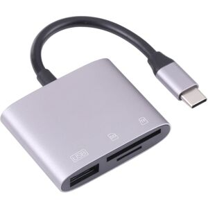 Shoppo Marte NK-3041 3 in 1 USB-C / Type-C Male to USB Female + SD / TF Card Slots OTG Adapter SD / TF Card Reader