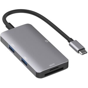 Shoppo Marte 5 in 1 Data Read HUB Adapter with SD / TF / CF Card, Dual USB3.0 Ports