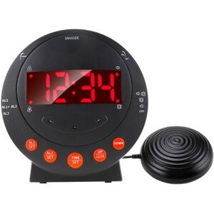 NSF Super højt alarm ur med seng ryster stort LED display USB opladning port vibrerende alarm