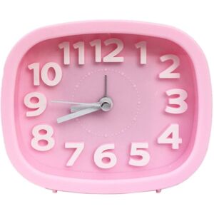 shopnbutik Square Candy Color Stereo Digital Silent Alarm Clock Children Student Alarm Clock(Pink)