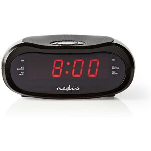 Nedis Digital vækkeur Radio   LED Display   Tidsprojektion   AM / FM   Snooze funktion   Sleep timer   Antal alarmer: 2   Sort