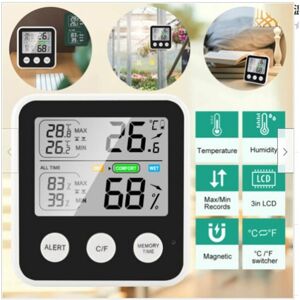 High Discount Thermometer høj præcision Digital LCD Hygrometer Temperatur Fugtighedsmåler til indendørs Udendørs TS-9909-B