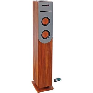 INOVALLEY HP34-CD-WOOD CD-spelare torn - Bluetooth - 100 W - USB - Trä och grå