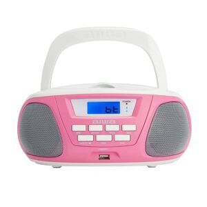 Aiwa Radio CD Bluetooth MP3 Aiwa BBTU300PK    5W Pink Hvid