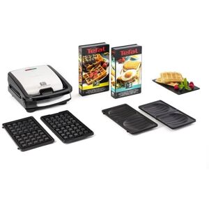 Tefal sw853d12 Snack Collection Waffeleisen und Sandwiches schwarz/Edelstahl