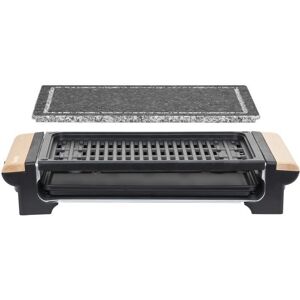 HKOENIG H.KoeNIG - RP320 - 2-i-1 grill - Bakstensfunktion och grillfunktion - 37 x 23 cm - Trähandtag - 1300 W