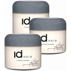 3-pack ID Hair Extreme Titanium Wax 100ml