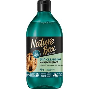 Nature Box For Men Walnut Oil 3i1 renseshampoo med en 3i1 formel til ansigt og kropshår 385ml