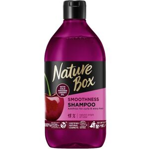 Nature Box Cherry Oil smoothing shampoo til krøllet og bølget hår med kirsebærolie 385ml