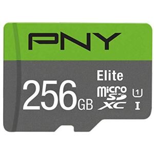 PNY Elite - Flash-hukommelseskort - 256 GB - A1 / Video Class V10 / UHS Class 1 / Class10 - microSDXC UHS-I