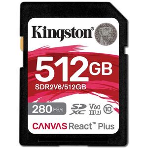 Kingston Sd Kort Canvas React Plus 512gb Sdxc Uhs-ii Clase 10