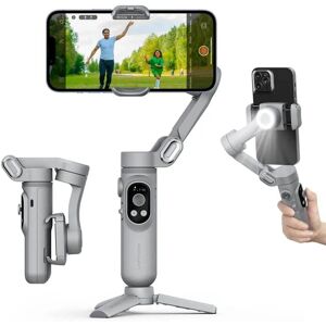 NSF Håndholdt Gimbal Stabilisator 3-Axis Smart X Pro Professional til Smartphone Trådløs Opladning OLED Display LED Lys Fokus Hjul