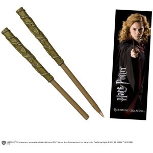 The Noble Collection Hermione Harry Potter tryllestavs kuglepen og bogmærke