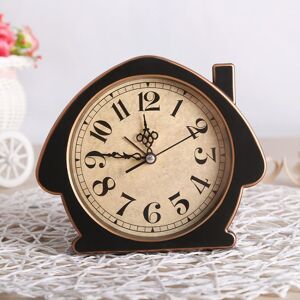 shopnbutik G52 Retro European Nostalgic Alarm Clock Room Decoration Quiet Clock(Black)