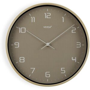 Wall Clock Versa Grey Wood 30,5 x 4,3 x 30,5 cm Quartz Polyurethane