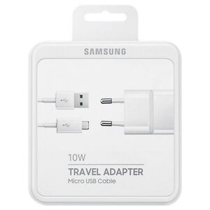 Original Samsung Micro-USB Snabbladdare med kabel - Vit