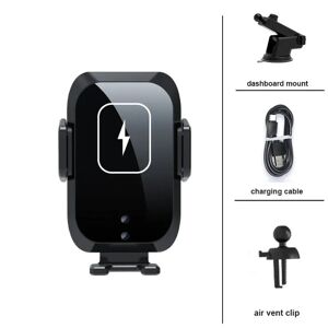 Shoppo Marte X11 Three Axle Linkage 15W Smart Touch Automatic Retractable Clip Fast Charging Wireless Car Chargers, Specification:Standard With Dashboard Bracket