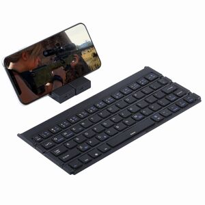 Shoppo Marte GK808 Ultra-thin Foldable Bluetooth V3.0 Keyboard, Built-in Holder, Support Android / iOS / Windows System(Black)