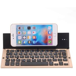 Shoppo Marte GK608 Ultra-thin Foldable Bluetooth V3.0 Keyboard, Built-in Holder, Support Android / iOS / Windows System(Gold)