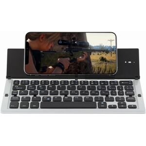 Shoppo Marte GK608 Ultra-thin Foldable Bluetooth V3.0 Keyboard, Built-in Holder, Support Android / iOS / Windows System (Grey)